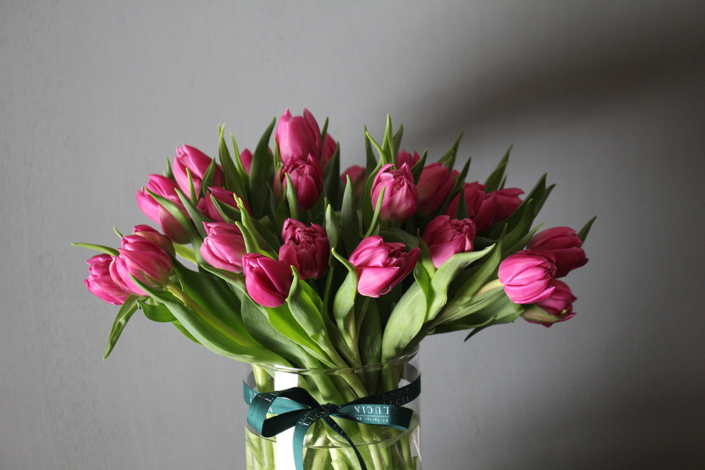 Jarrón con tulipanes - El Taller de Lucia