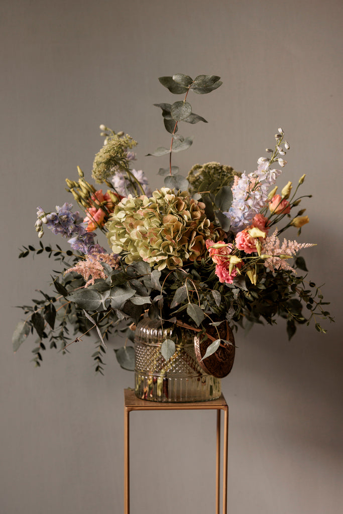 Galletero con flores silvestres - El Taller de Lucia