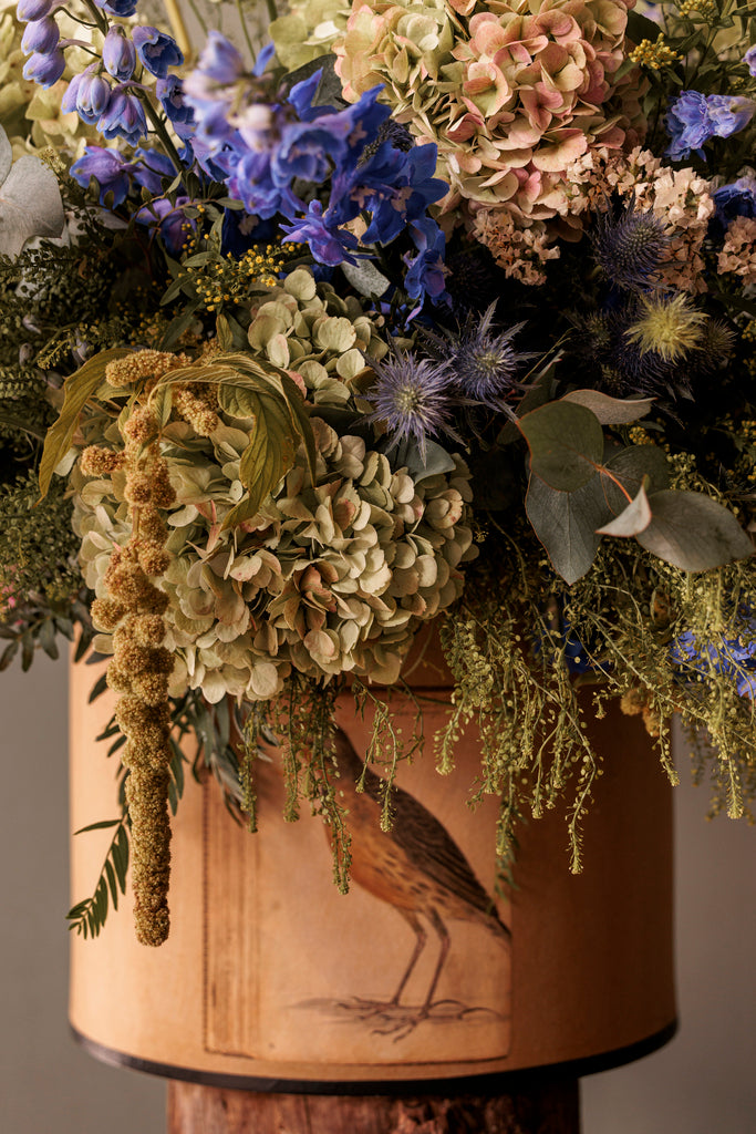 Caja papel pintado con perdiz - El Taller de Lucia