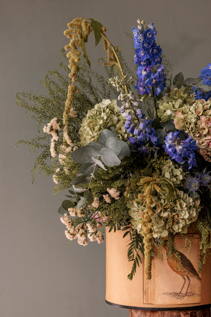 Caja papel pintado con perdiz - El Taller de Lucia