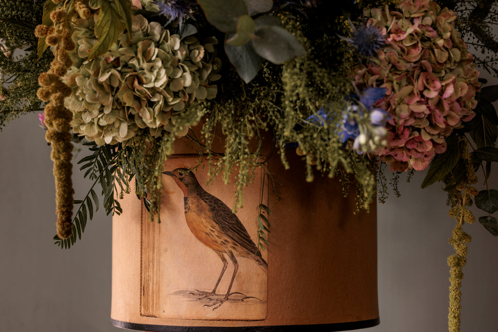 Caja papel pintado con perdiz - El Taller de Lucia