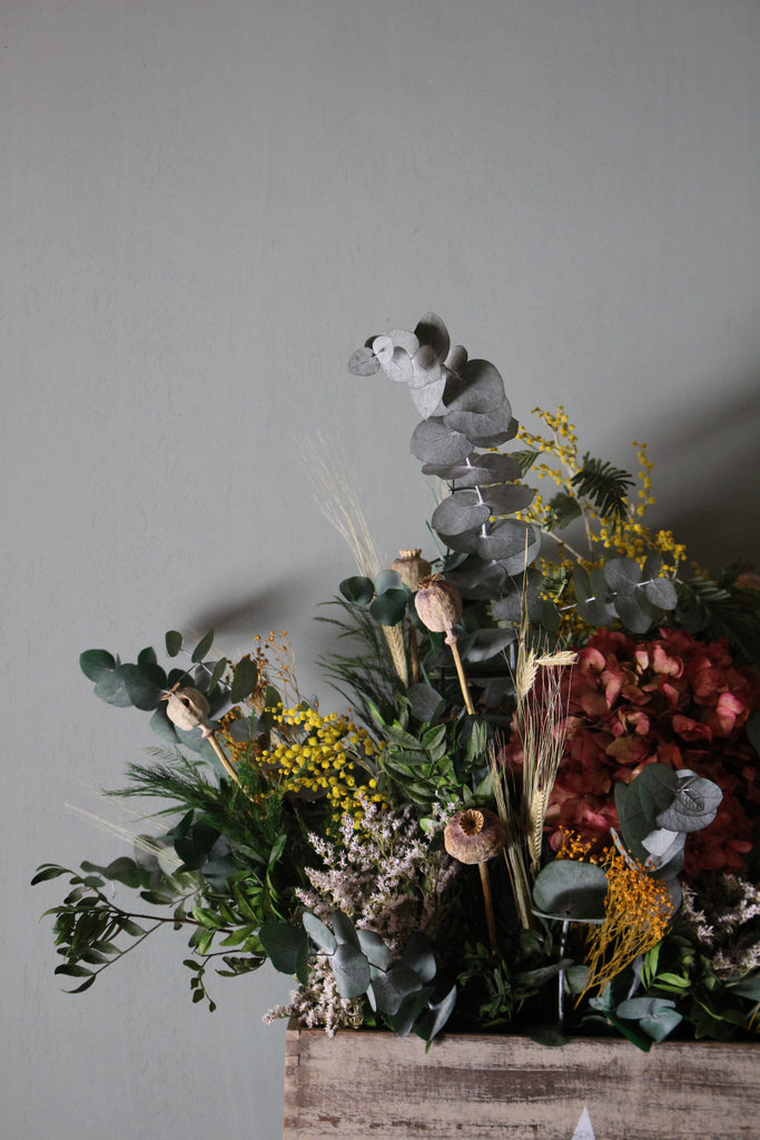 Caja con flor seca y preservada - El Taller de Lucia